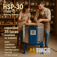 Horno modelo HSP-30 (1300°c) Medidas internas utiles: 350mmX350mm PARA: GRES - CERAMICA - ESMALTADO - PINTURA DECO. - CALCOS - VITROFUSION